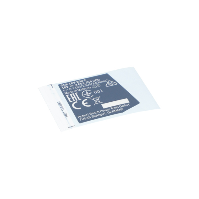 TiP ETiKETi - 160111A599 - BOSCH YEDEK PARCA