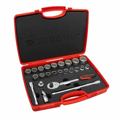 iZELTAŞ 1/2'' ONiKi KÖŞE LOKMA ANAHTAR TAKIMI 24 PARÇA
