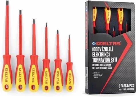 iZELTAŞ 1000V iZOLELi ELEKTRiKÇi TORNAViDA SETi 6 PARÇA