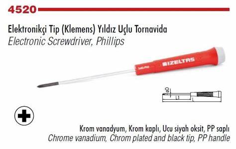 iZELTAŞ ELEKTRONiKÇi TiP KLEMENS YILDIZ UÇLU TORNAViDA 4X80