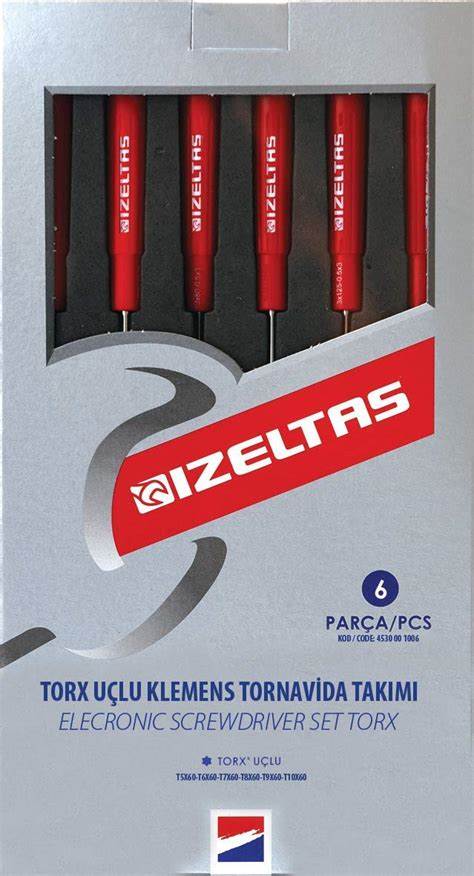 iZELTAŞ ELEKTRONiKÇi TiP KLEMENS TORX UÇLU TORNAViDA T8X60
