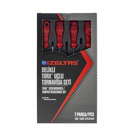 iZELTAŞ DELiKLi TORX UÇLU TORNAViDA SETi 7 PARÇA