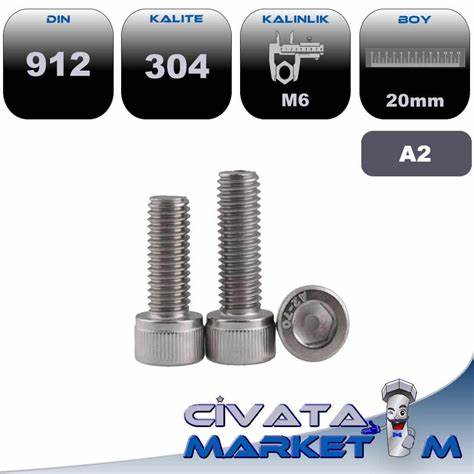 KAPLAMALI CiVATA   M6X20