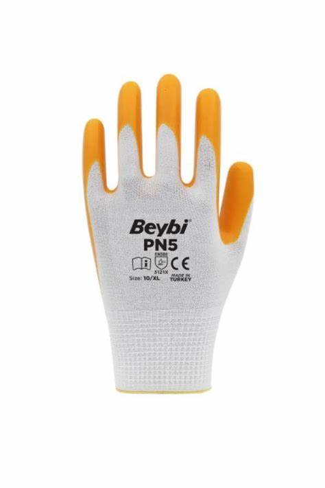 BEYBi POLYESTER ELDiVEN SARI-BEYAZ NO:10