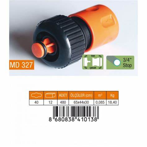 MEDALYAN STOPLU HORTUM ADAPTÖRÜ 3/4" MD-327