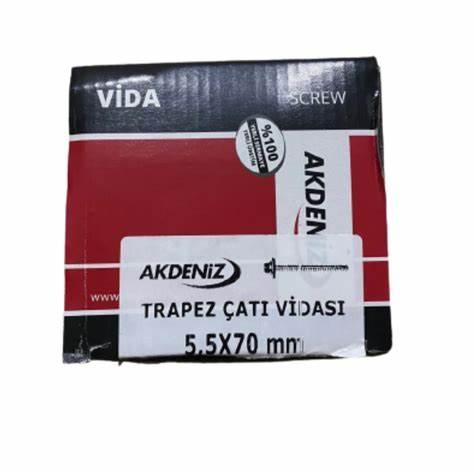 AKDENiZ TRAPEZ ÇATI ViDASI 5.5X70 (150 AD.)
