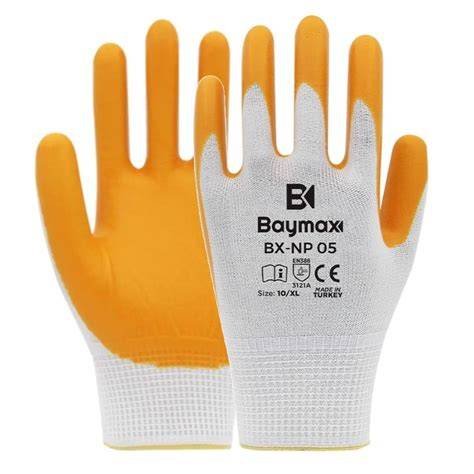 BAYMAX NAYLON NiTRiL ELDiVEN NP03 SARI-BEYAZ NO:10