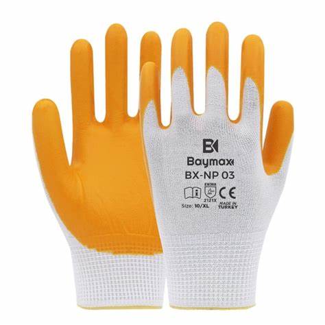 BAYMAX NAYLON NiTRiL ELDiVEN NP03 SARI-BEYAZ NO:9