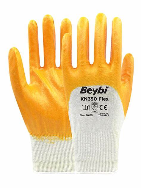 BEYBi KN350 FLEX LiKRALI ÖRME ELDiVEN SARI NO:10