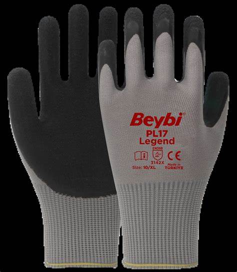BEYBi PL-17 LEGEND LATEKS ELDiVEN SiYAH NO:9