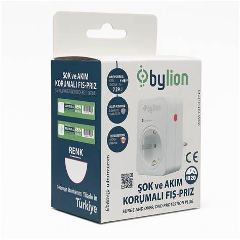 BYLiON ŞOK VE AKIM KORUMALI FiŞ PRiZ BEYAZ 720J
