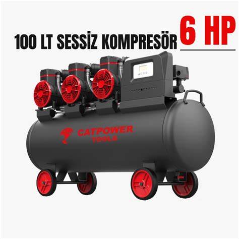 CATPOWER SESSiZ-YAĞSIZ KOMPRESÖR 100 LT CAT1102