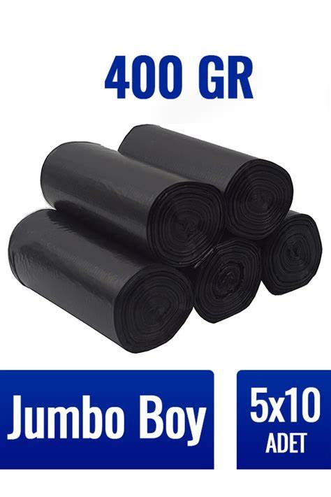 ÇÖP TORBASI JUMBO BOY SiYAH 400GR 80X110 CM(10 LU)