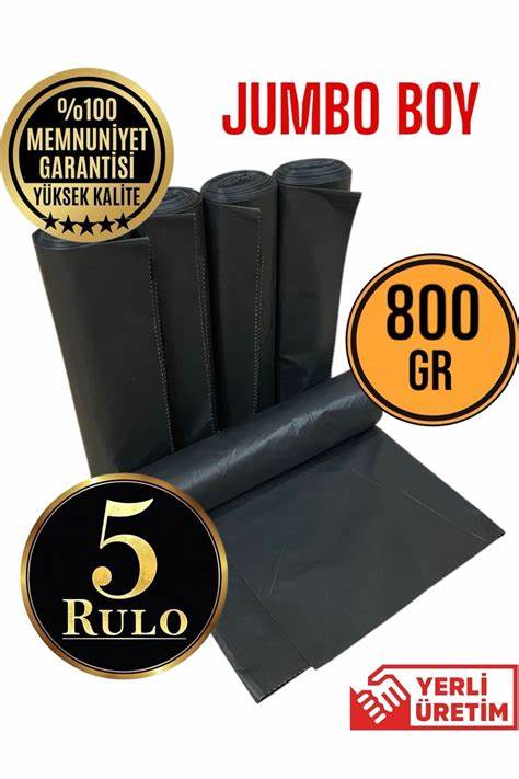 ÇÖP TORBASI JUMBO BOY SiYAH 800GR 80X110 CM(10 LU)