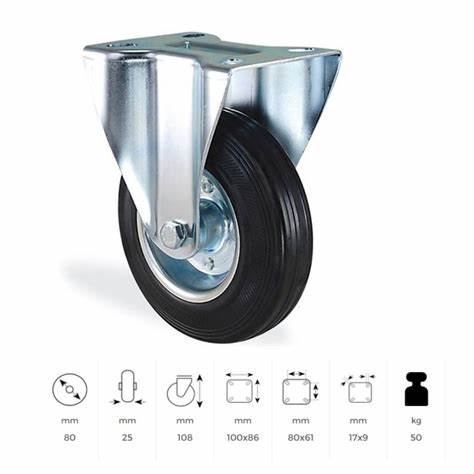 KAMA SERViS TEKERi SABiT 80 MM (SLP080i)