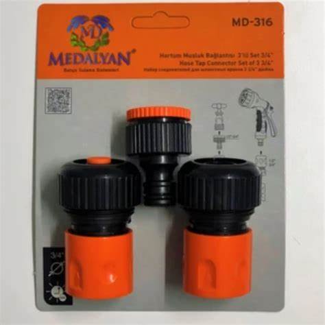MEDALYAN HORTUM MUSLUK BAĞLANTISI 3LÜ 3/4"  MD-316