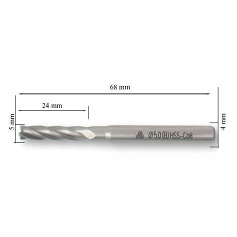 MTE HSSE PARMAK FREZE UZUN DIN844 5 MM 276220500