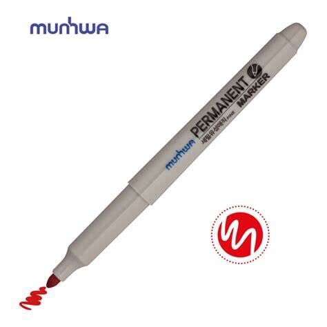 MUNHWA PERMANENT MARKER ASETAT KALEMi FINE KIRMIZI