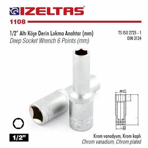 RTL0117 ALTI KÖŞE LOKMA ANAHTAR 17 MM 1/2