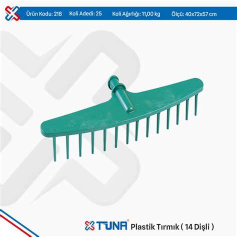TUNA PLASTiK TIRMIK 14 DiŞ YEŞiL KOD:118