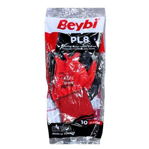 BEYBi PL8 NiTRiL ELDiVEN KIRMIZI-SiYAH NO:10