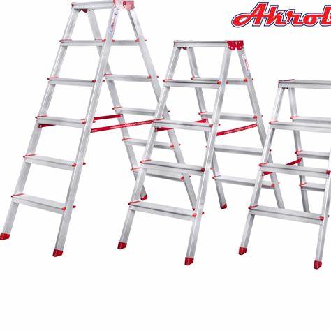 AKROBAT ALÜMiNYUM ÇiFT ÇIKIŞLI MERDiVEN 4 LÜ