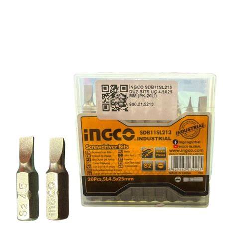 iNGCO SDB11SL213 DÜZ BITS UÇ 4.5X25 MM (PK.20Li)