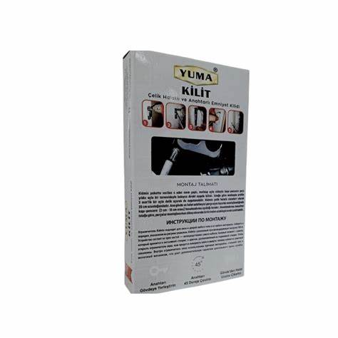 YUMA ÇELiK HALATLI ANAHTARLI MANDAL KAHVE YM-755K