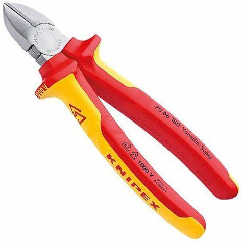 KNIPEX 70 06 180 T ASMA HALKALI YAN KESKi (VDE)