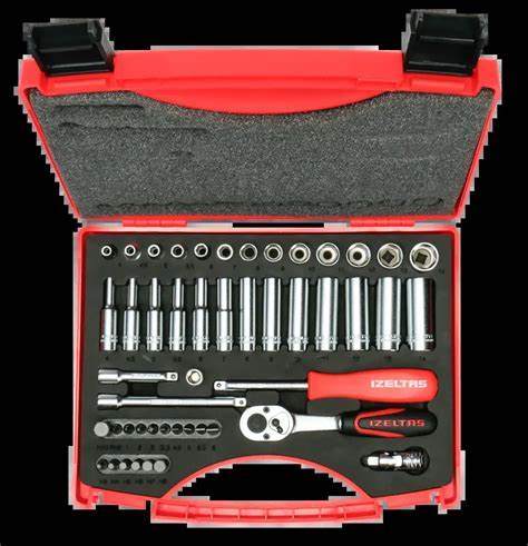 1/4" ALTI KÖŞE LOKMA ANAHTAR VE BiTS SET 48 PARÇA