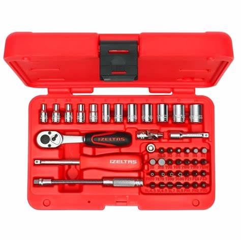 1/4" ALTI KÖŞE LOKMA ANAHTAR VE BiTS SET 45 PARÇA
