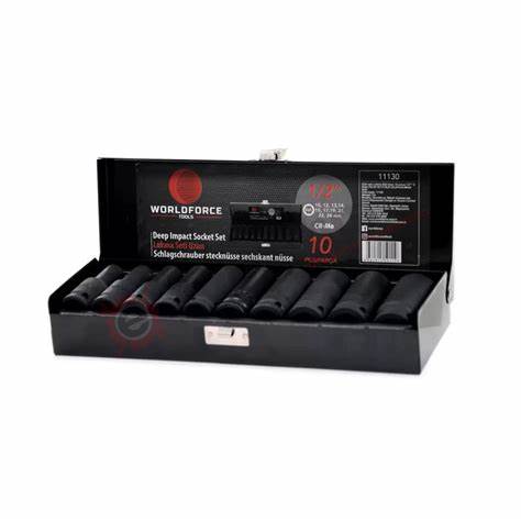 1/2" 6 KÖŞE UZUN LOKMA SETi 10 PARÇA