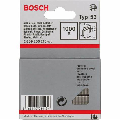 11,4 / 8 MM FiNE WiRE STAPLES, TYPE 53