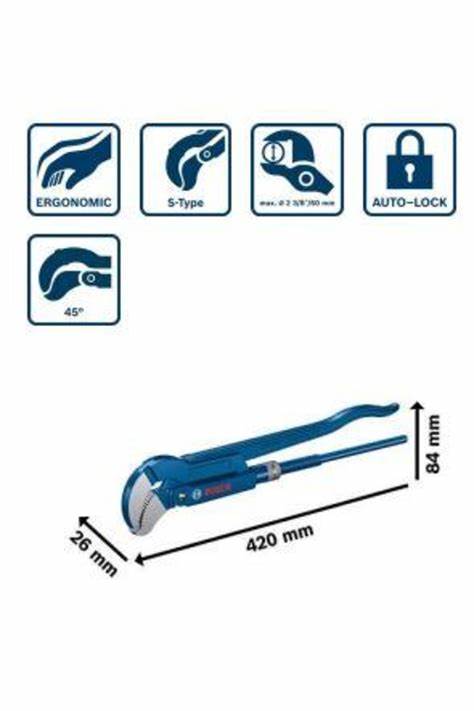 Düz kargaburun 45° 420mm S-type corner p