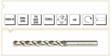 HSSE  DIN 338 RN GÜMÜŞ SERi MTK  5.3  MM