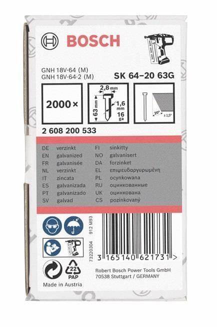 BAŞSIZ ÇiVi 20ᵒ 63 MM GALVANiZLi 2000Li