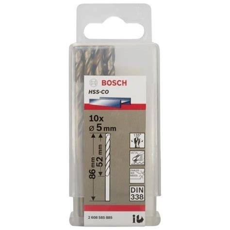 HSS-Co Metal Matkap Ucu 5,1*86 mm 10lu