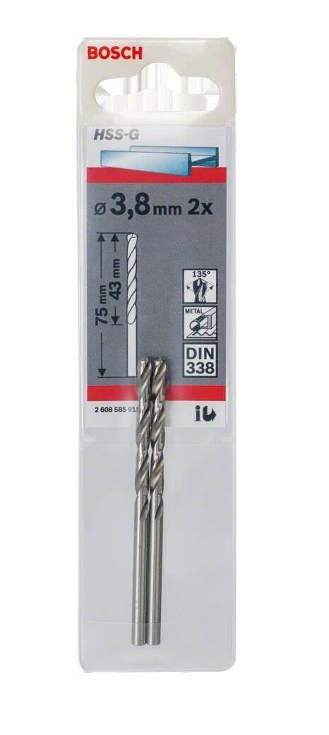 HSS-G METAL MATKAP UCU 3,8*75 MM 2Li