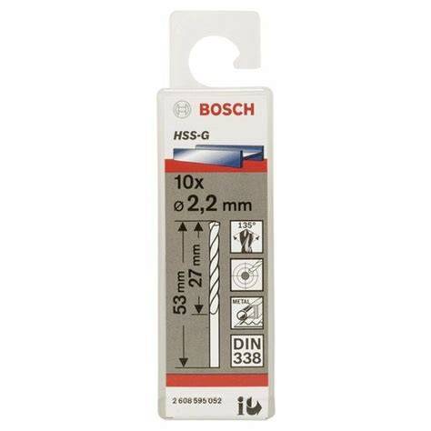 HSS-G Metal Matkap Ucu 2,2*53 mm 10lu