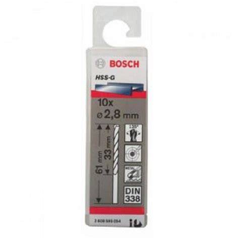 HELEZONiK MATKAP UCU 2.8 MM HSS-G 10X