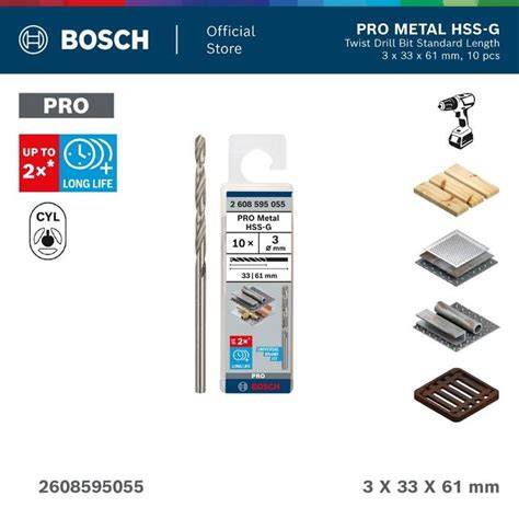HSS-G Metal Matkap Ucu 3*61 mm 10lu