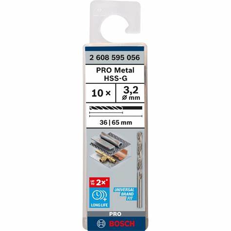 HSS-G Metal Matkap Ucu 3,2*65 mm 10lu