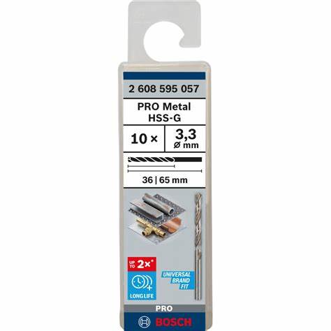 HSS-G Metal Matkap Ucu 3,3*65 mm 10lu