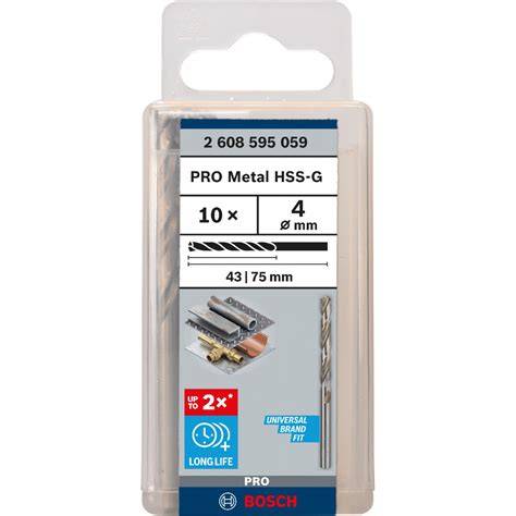 HSS-G Metal Matkap Ucu 4*75 mm 10lu