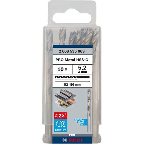 HSS-G Metal Matkap Ucu 5,2*86 mm 10lu