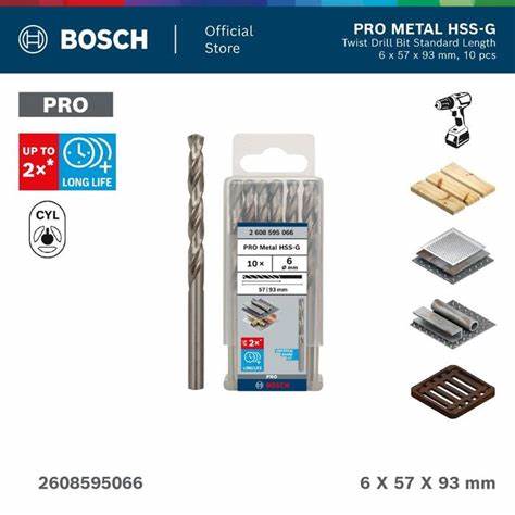 HSS-G Metal Matkap Ucu 6*93 mm 10lu