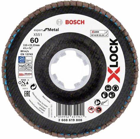 X551 EXM FLAPDiSK X-LOCK 60K 115MM AÇILI