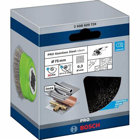 PRO SS Clean X-LOCK Saçaklı Fırça 75*0,3