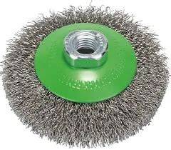 M14 CONiCAL BRUSH 100MM, CRiMPED, 0.35MM