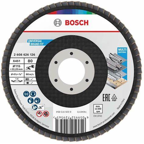BOSCH X451 115MM 80K FLAP DiSK 60LI